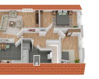 Grundriss Dachgeschoss (nicht maßstabsgetreu)