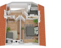 Grundriss Dachgeschoss (nicht maßstabsgetreu)
