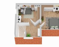 Grundriss Obergeschoss (nicht maßstabsgetreu)