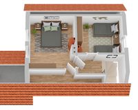 Grundriss Dachgeschoss (nicht maßstabsgetreu)