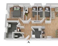 Grundriss Bungalow (nicht maßstabsgetreu)