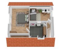 Grundriss Dachgeschoss (nicht maßstabsgetreu)